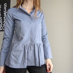S'Max Mara Blue Chambray Button-Down Shirt